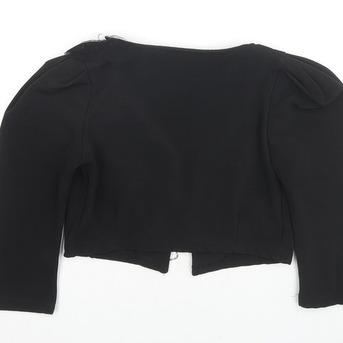 Miss Line Womens Black Jacket Blazer Size M - Beaded Detail