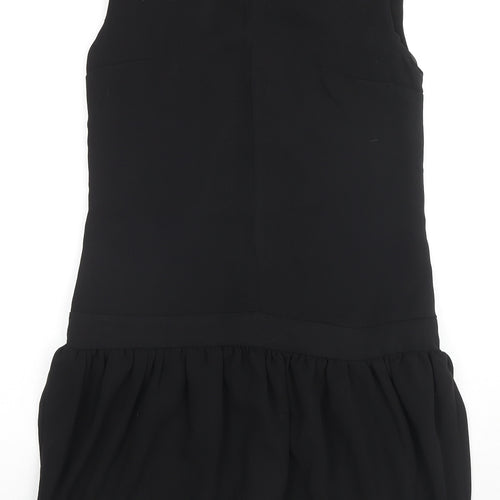 Collection London Womens Black Polyester Trapeze & Swing Size 8 Round Neck Zip