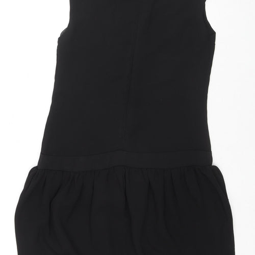 Collection London Womens Black Polyester Trapeze & Swing Size 8 Round Neck Zip