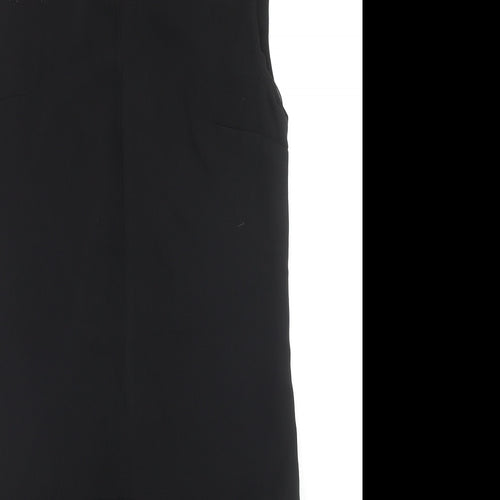 Collection London Womens Black Polyester Trapeze & Swing Size 8 Round Neck Zip