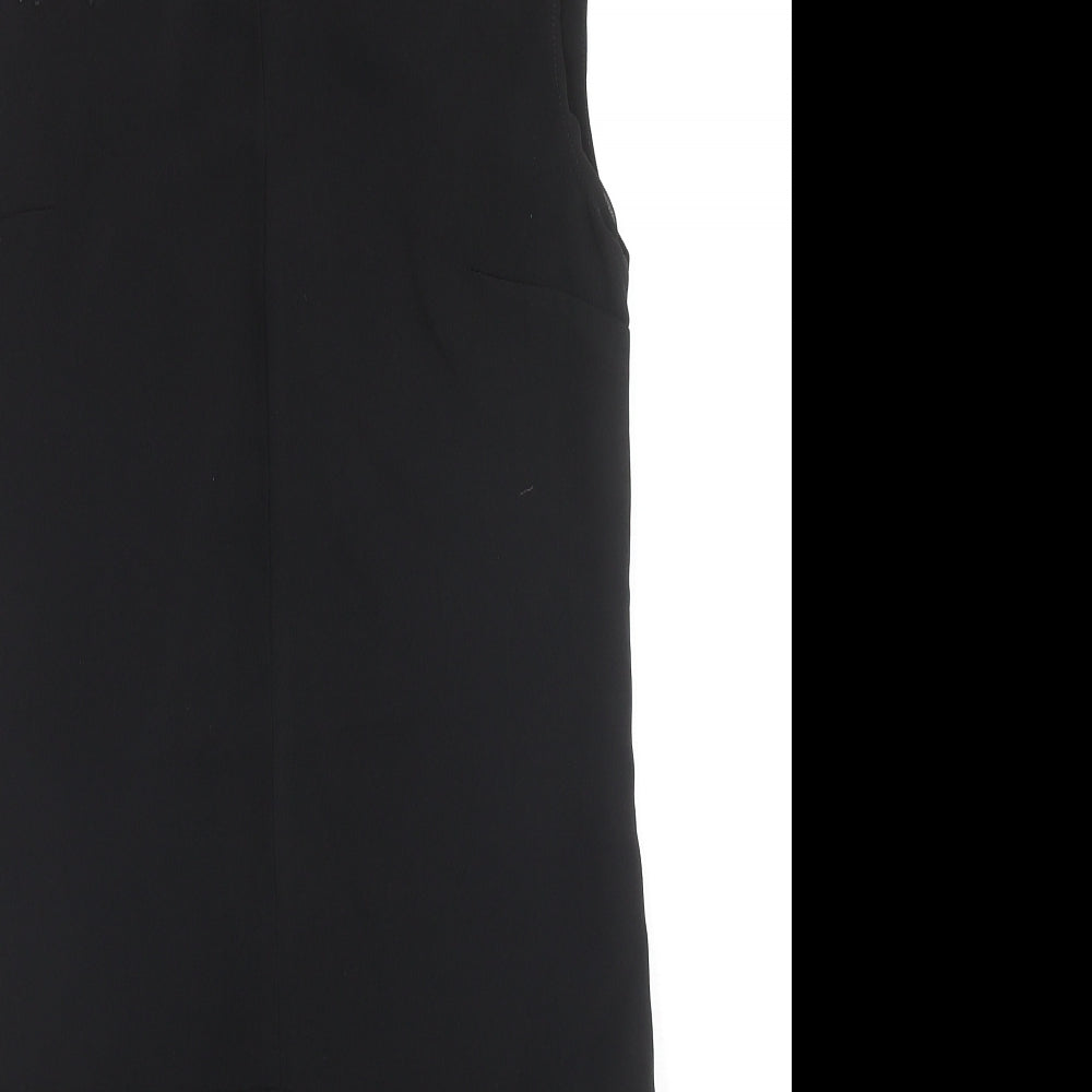 Collection London Womens Black Polyester Trapeze & Swing Size 8 Round Neck Zip