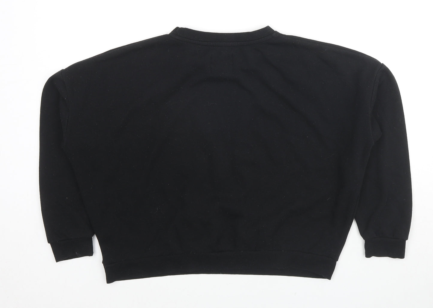 Stranger Things Womens Black Cotton Pullover Sweatshirt Size 6 Pullover - Size 6-8