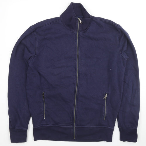 Kirkland Signature Mens Blue Cotton Full Zip Hoodie Size M