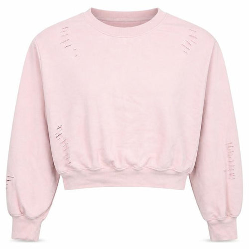 Bershka Womens Pink Cotton Pullover Sweatshirt Size M Pullover - Fashion Cuts