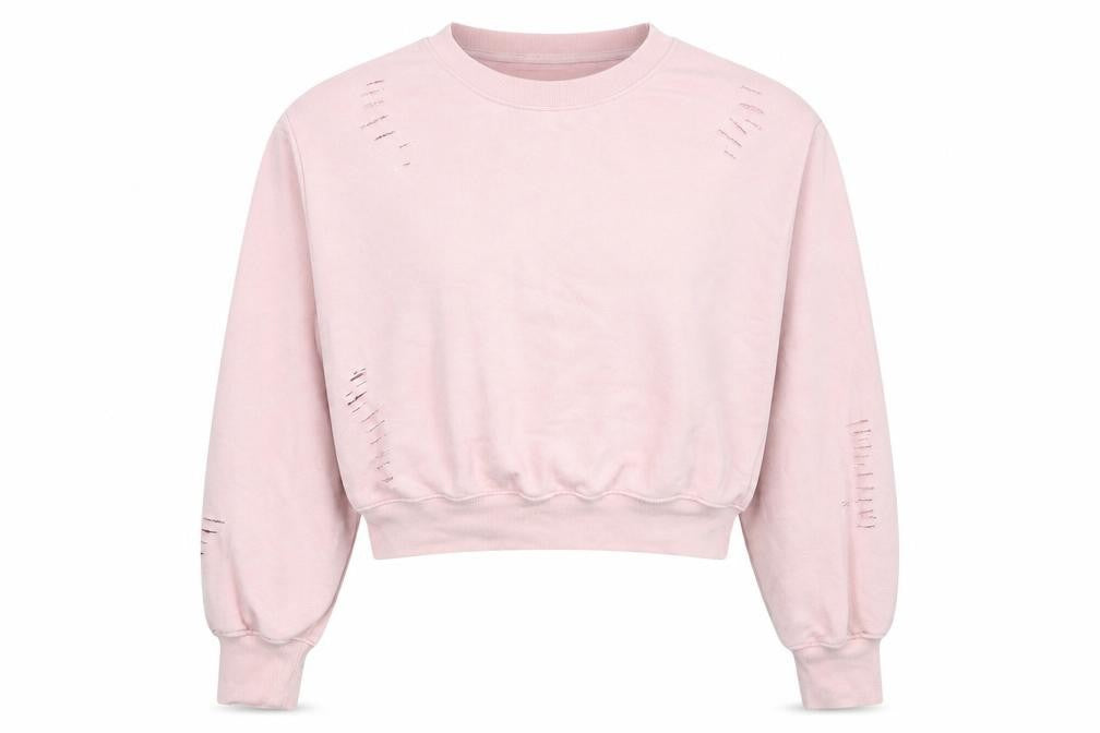 Bershka Womens Pink Cotton Pullover Sweatshirt Size M Pullover - Fashion Cuts