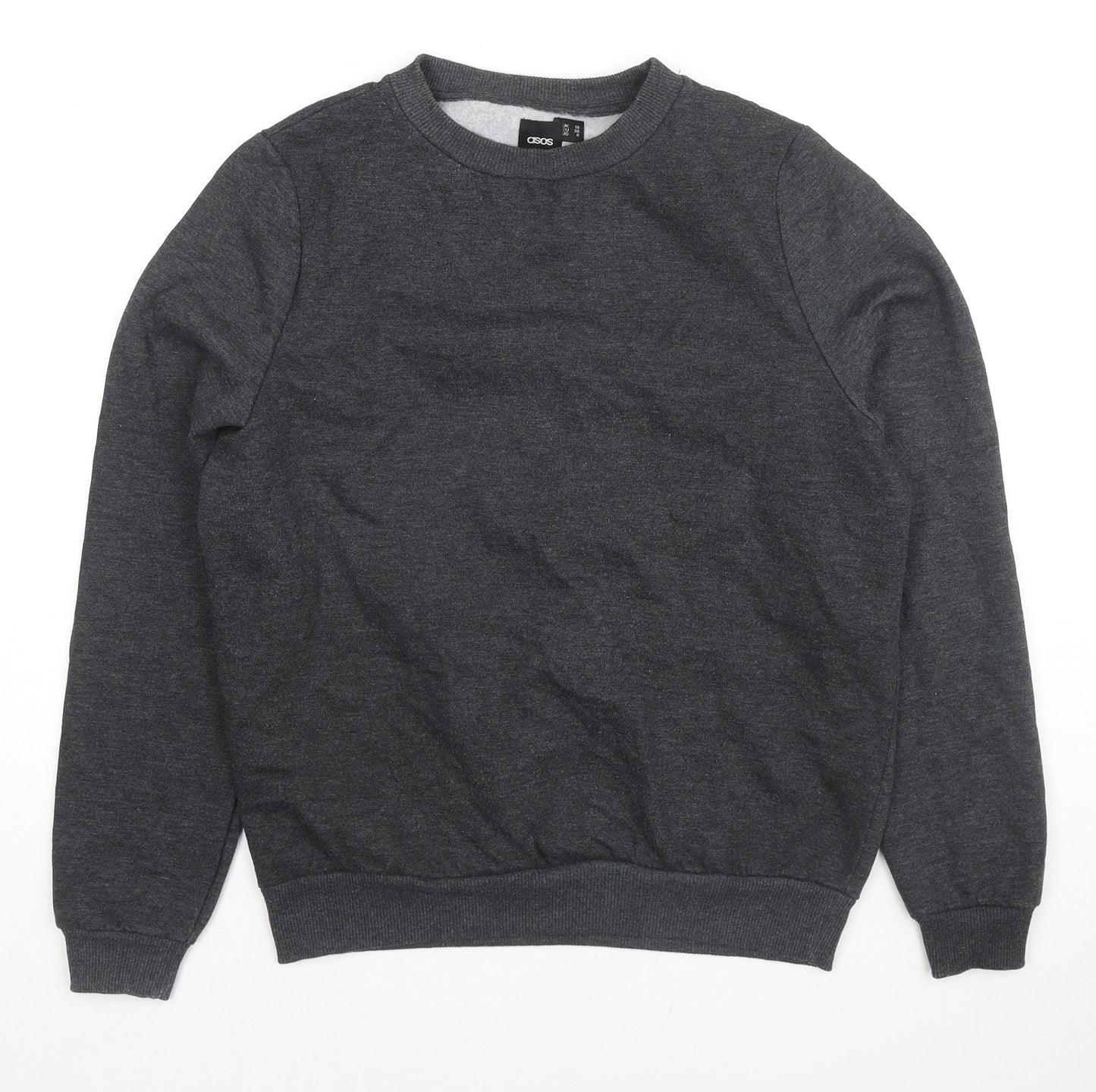 ASOS Womens Grey Cotton Pullover Sweatshirt Size 10 Pullover