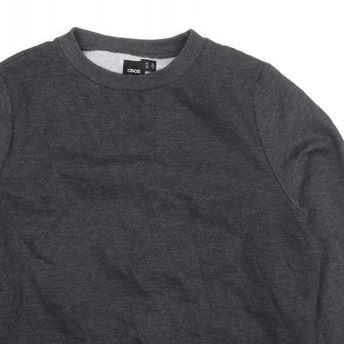 ASOS Womens Grey Cotton Pullover Sweatshirt Size 10 Pullover