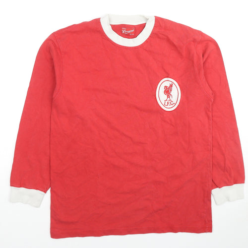 Liverpool FC Mens Red Cotton Pullover Sweatshirt Size M - Logo