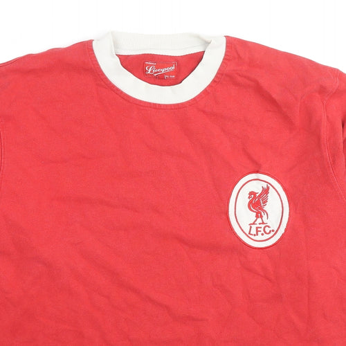 Liverpool FC Mens Red Cotton Pullover Sweatshirt Size M - Logo