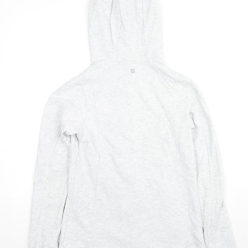 Sweaty Betty Womens Grey Cotton Full Zip Hoodie Size XS Zip
