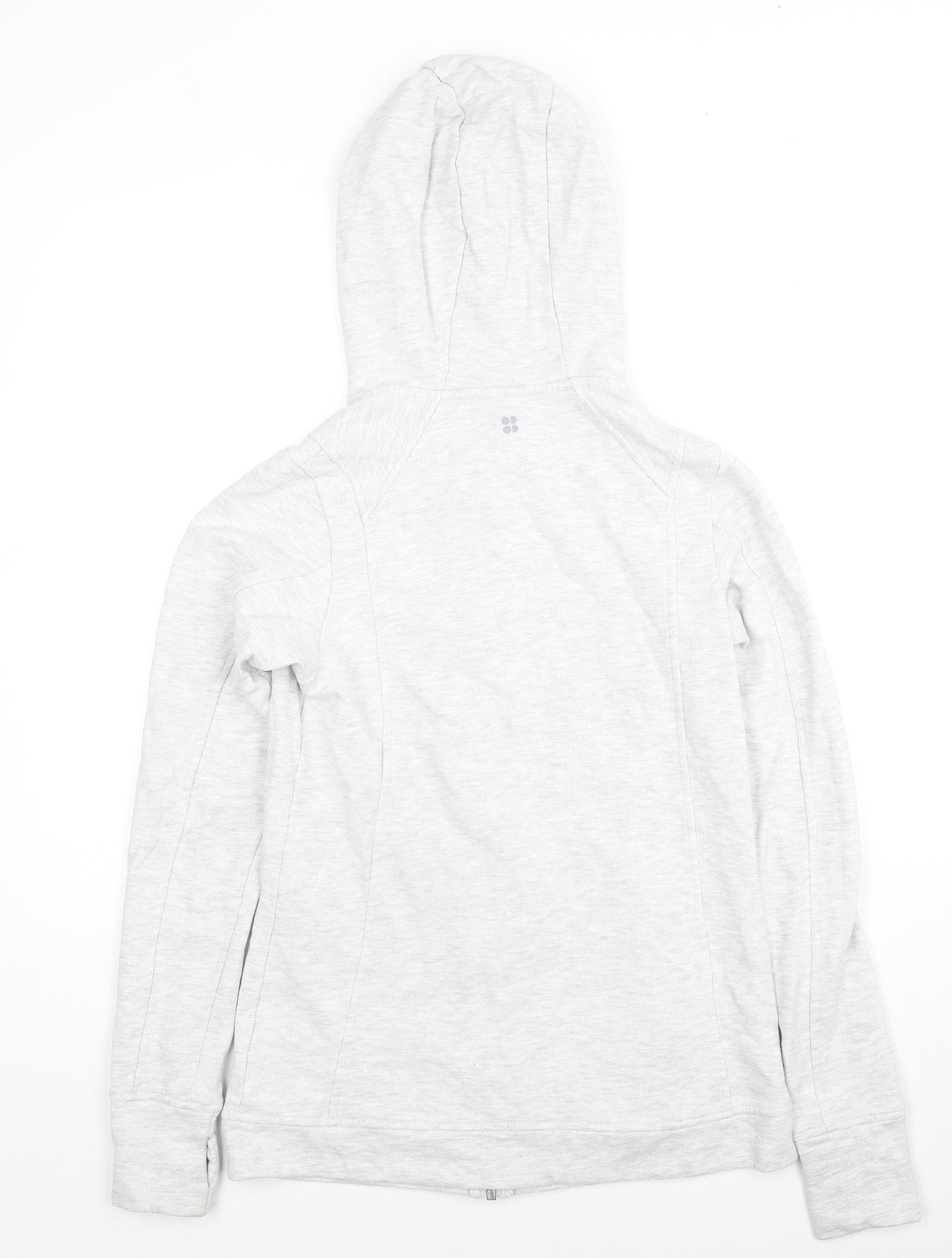 Sweaty Betty Womens Grey Cotton Full Zip Hoodie Size XS Zip