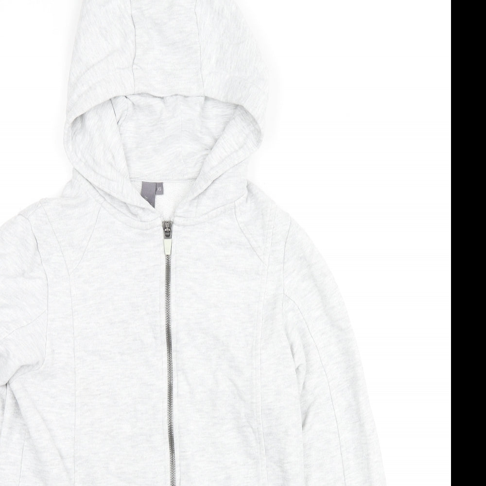 Sweaty Betty Womens Grey Cotton Full Zip Hoodie Size XS Zip