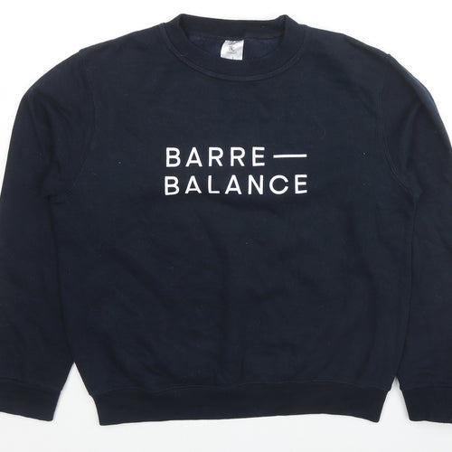 B&C Mens Silver Paisley Cotton Pullover Sweatshirt Size S - Barre Balance Unisex