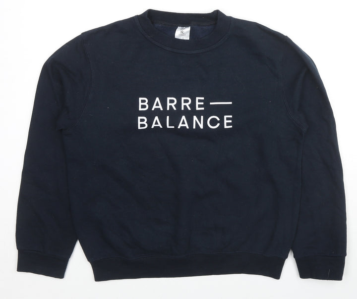 B&C Mens Silver Paisley Cotton Pullover Sweatshirt Size S - Barre Balance Unisex