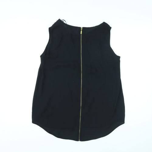 Select Womens Black Polyester Basic T-Shirt Size 12 Round Neck