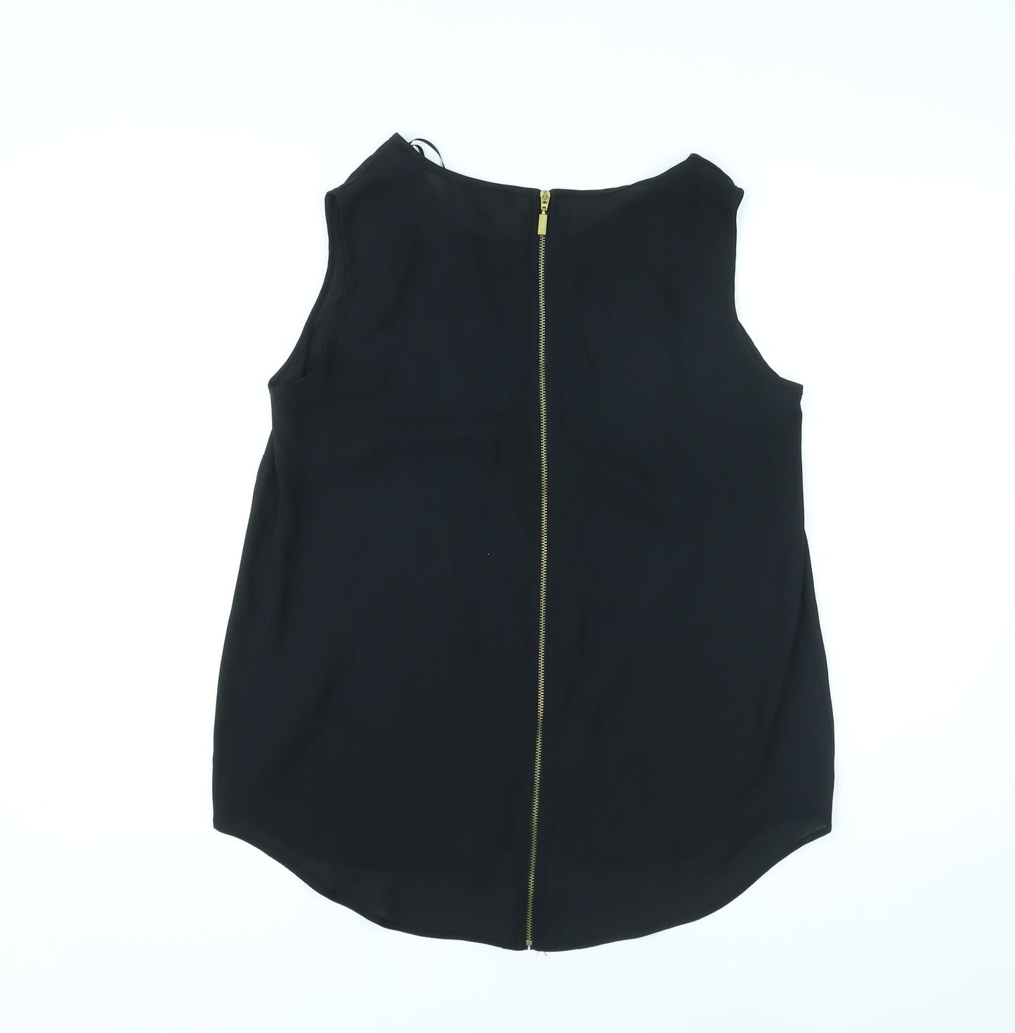 Select Womens Black Polyester Basic T-Shirt Size 12 Round Neck