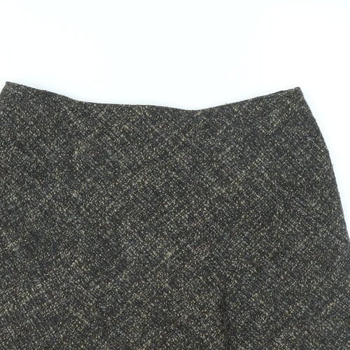 Nougat Womens Brown Wool A-Line Skirt Size 6 Zip