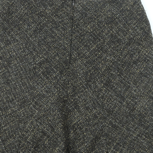Nougat Womens Brown Wool A-Line Skirt Size 6 Zip