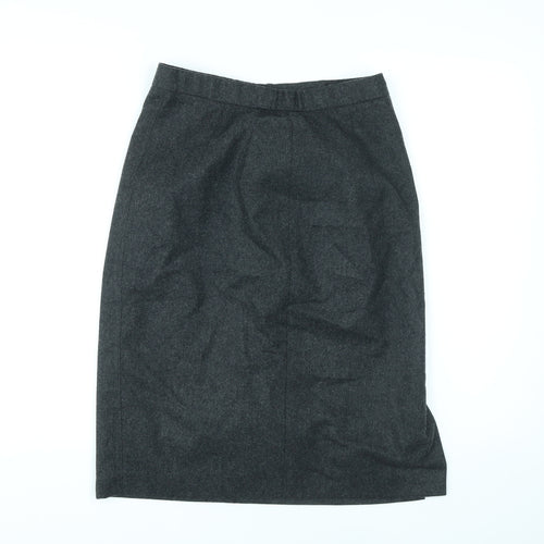 Welland Womens Grey Polyester Straight & Pencil Skirt Size 12 Zip
