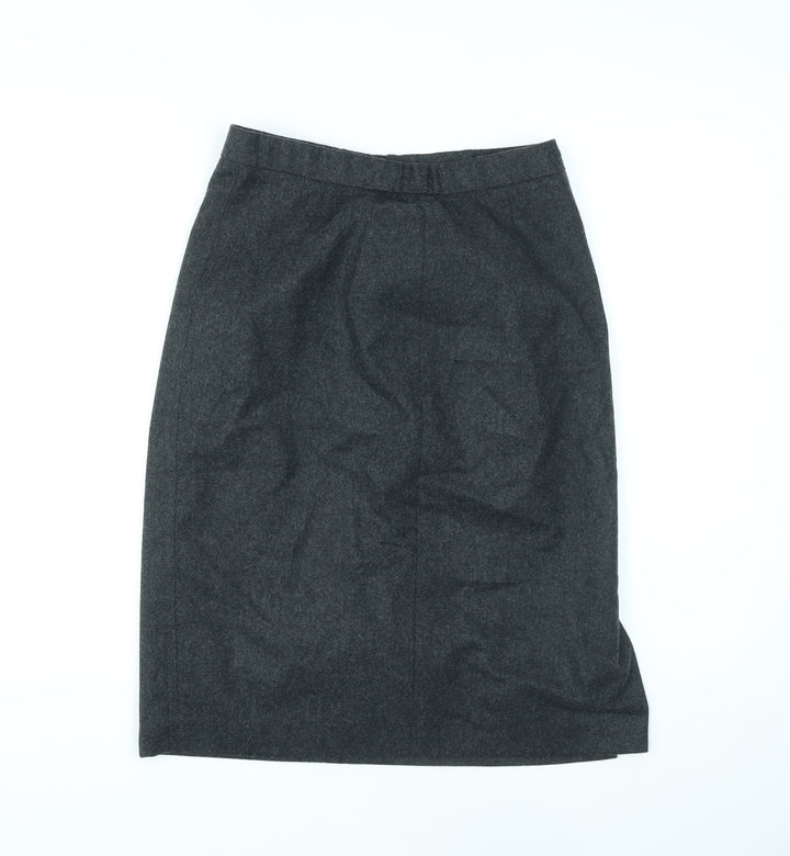 Welland Womens Grey Polyester Straight & Pencil Skirt Size 12 Zip