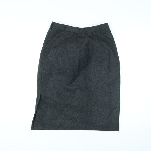 Welland Womens Grey Polyester Straight & Pencil Skirt Size 12 Zip