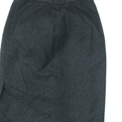 Welland Womens Grey Polyester Straight & Pencil Skirt Size 12 Zip