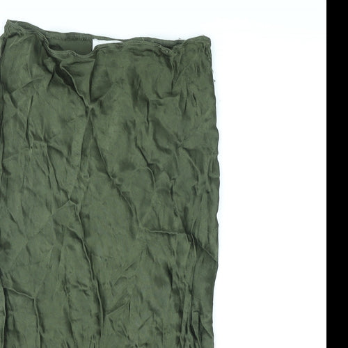 Topshop Womens Gold Viscose Straight & Pencil Skirt Size 6