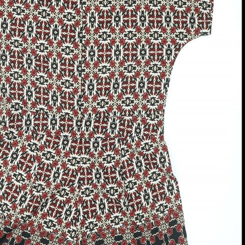 Boohoo Womens Multicoloured Geometric Polyester Playsuit One-Piece Size 12 L3 in Zip