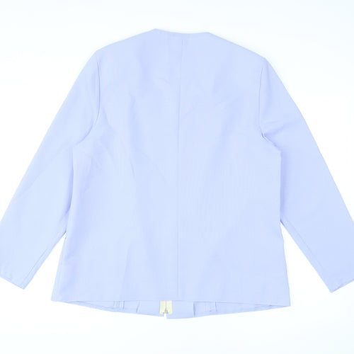 Damart Womens Purple Jacket Blazer Size 16 Zip - Shoulder pads