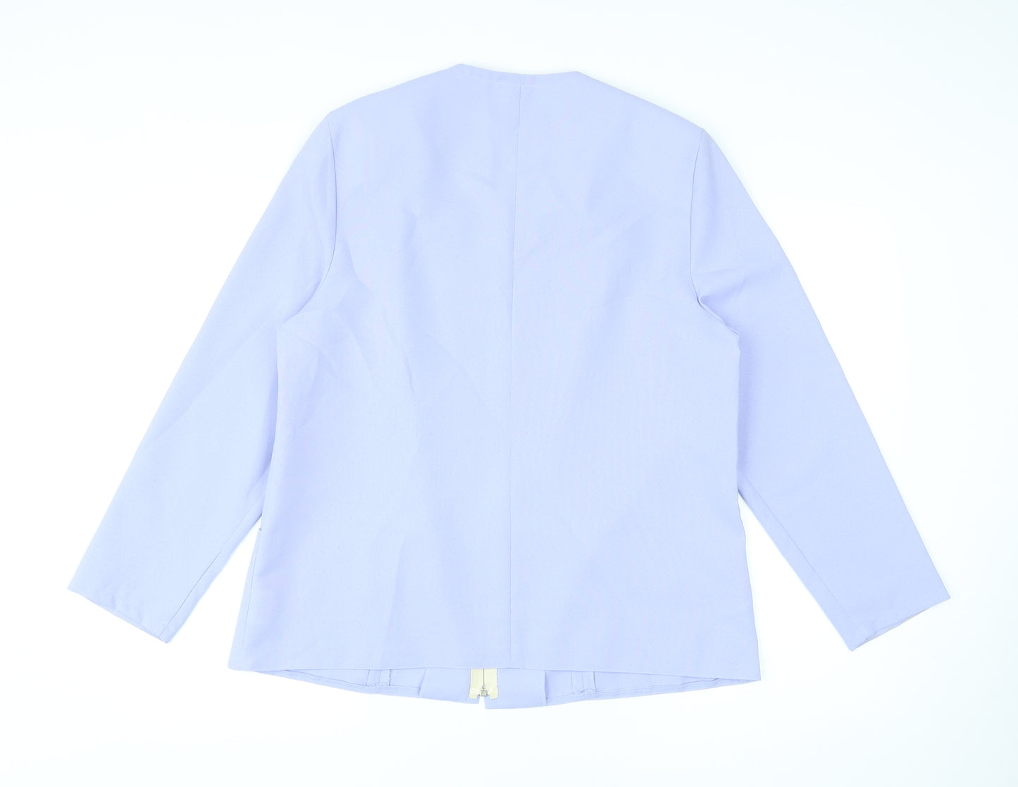 Damart Womens Purple Jacket Blazer Size 16 Zip - Shoulder pads