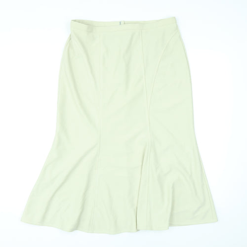 Finnkarelia Womens Beige Polyester Trumpet Skirt Size 14 Zip