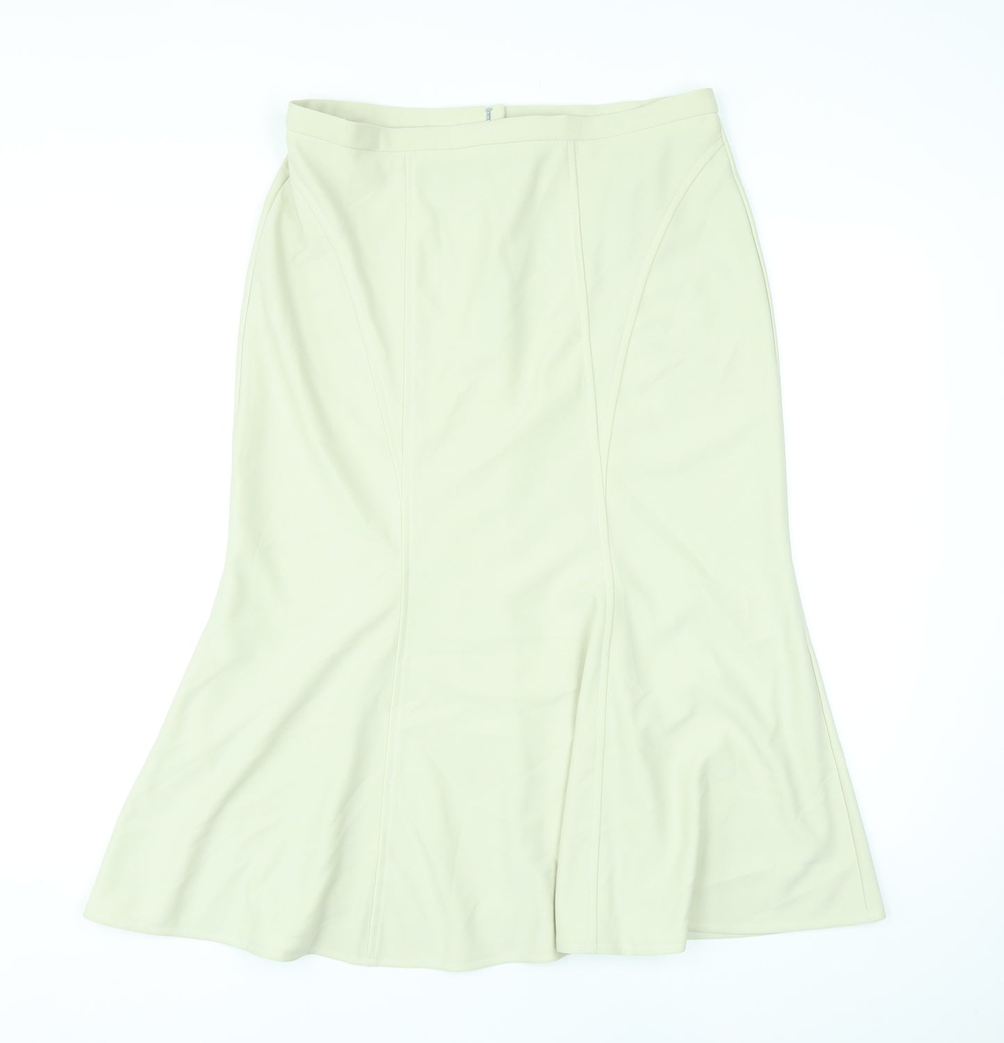 Finnkarelia Womens Beige Polyester Trumpet Skirt Size 14 Zip