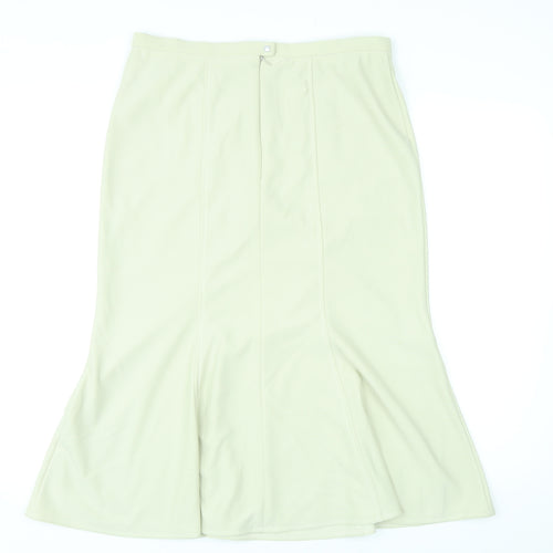 Finnkarelia Womens Beige Polyester Trumpet Skirt Size 14 Zip