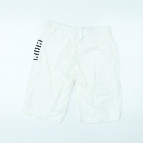 White Diamonds Womens White Striped Cotton Chino Shorts Size XL L10.5 in Regular Zip