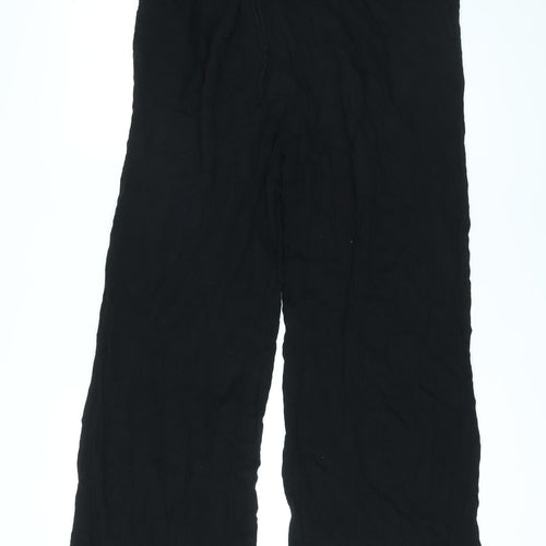 Iisla&Bird Womens Black Viscose Trousers Size 14 L27 in Regular Drawstring