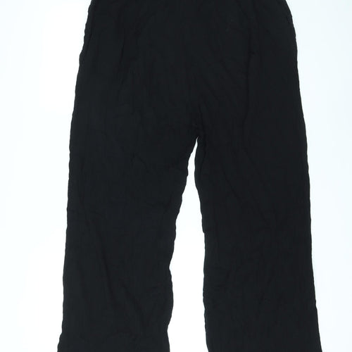 Iisla&Bird Womens Black Viscose Trousers Size 14 L27 in Regular Drawstring