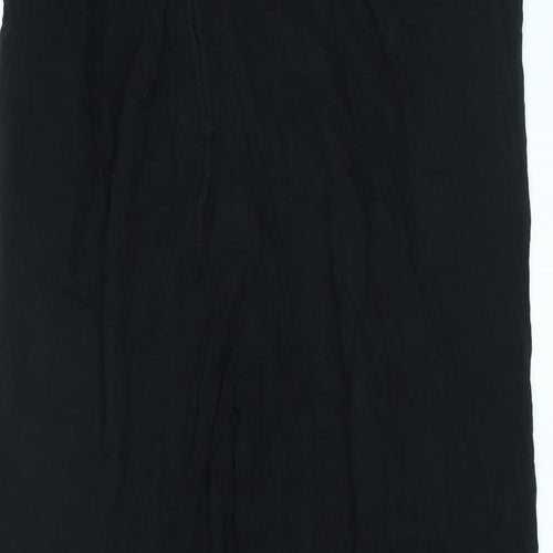 Iisla&Bird Womens Black Viscose Trousers Size 14 L27 in Regular Drawstring