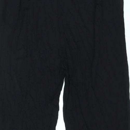 Iisla&Bird Womens Black Viscose Trousers Size 14 L27 in Regular Drawstring