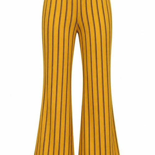 Nasty Gal Womens Orange Striped Polyester Trousers Size 10 L29 in Regular
