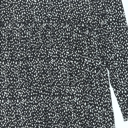 Evans Womens Black Polka Dot Polyester A-Line Size 20 Round Neck Pullover