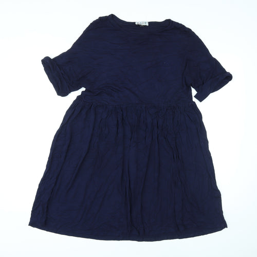 Daisy Street Womens Blue Viscose A-Line Size M Round Neck Pullover