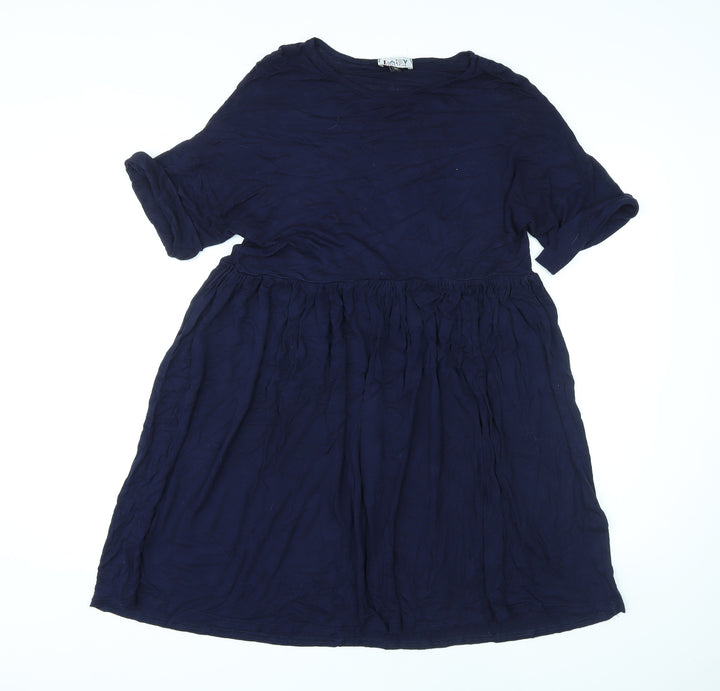 Daisy Street Womens Blue Viscose A-Line Size M Round Neck Pullover