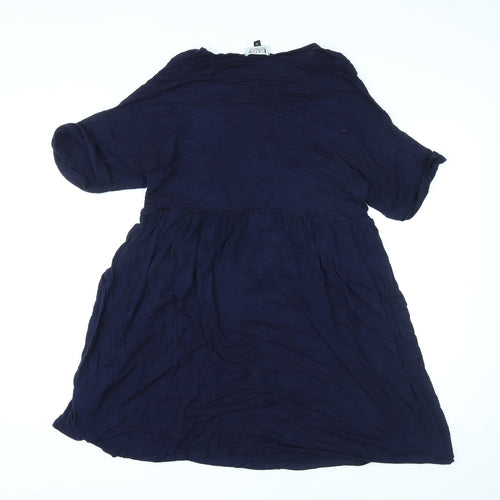 Daisy Street Womens Blue Viscose A-Line Size M Round Neck Pullover