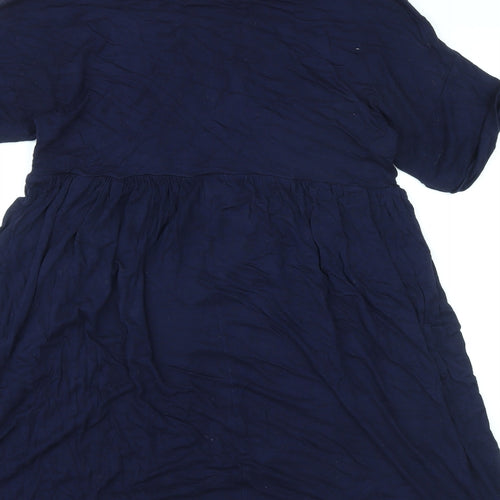 Daisy Street Womens Blue Viscose A-Line Size M Round Neck Pullover