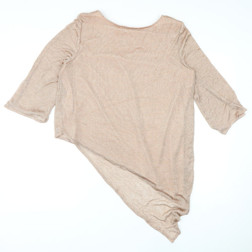 Per Una Womens Pink Viscose Basic Blouse Size 16 Round Neck