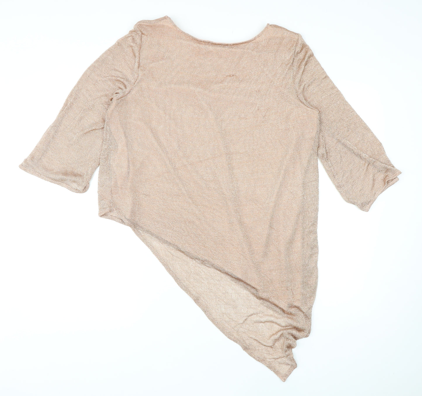 Per Una Womens Pink Viscose Basic Blouse Size 16 Round Neck