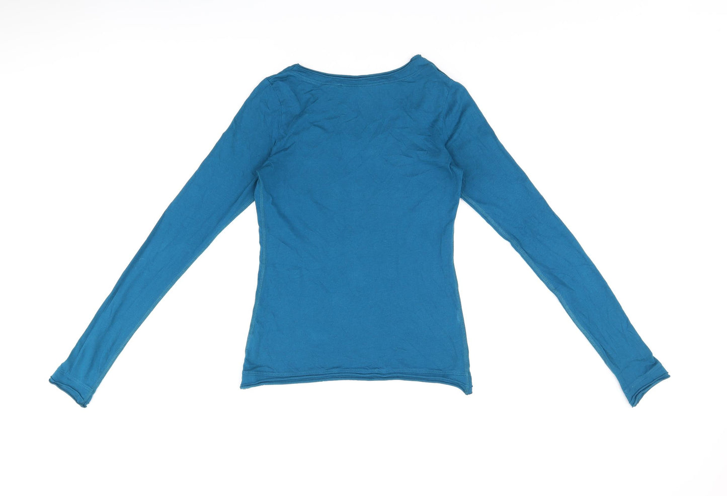 Cora Kemperman Womens Blue Cotton Basic T-Shirt Size XS Round Neck