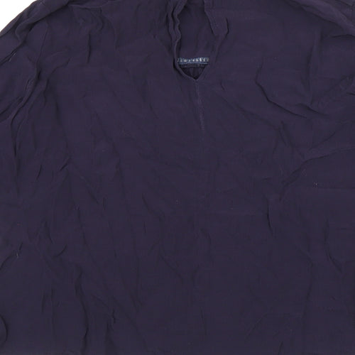 Art Love Womens Blue Viscose Basic T-Shirt Size L Round Neck