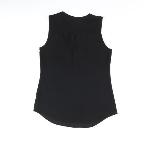 Express Womens Black Polyester Basic T-Shirt Size XS V-Neck