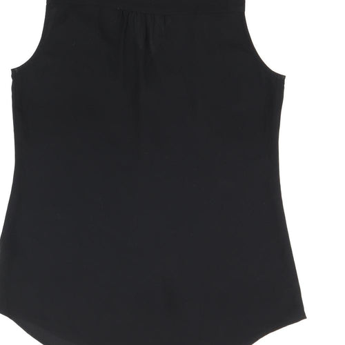 Express Womens Black Polyester Basic T-Shirt Size XS V-Neck